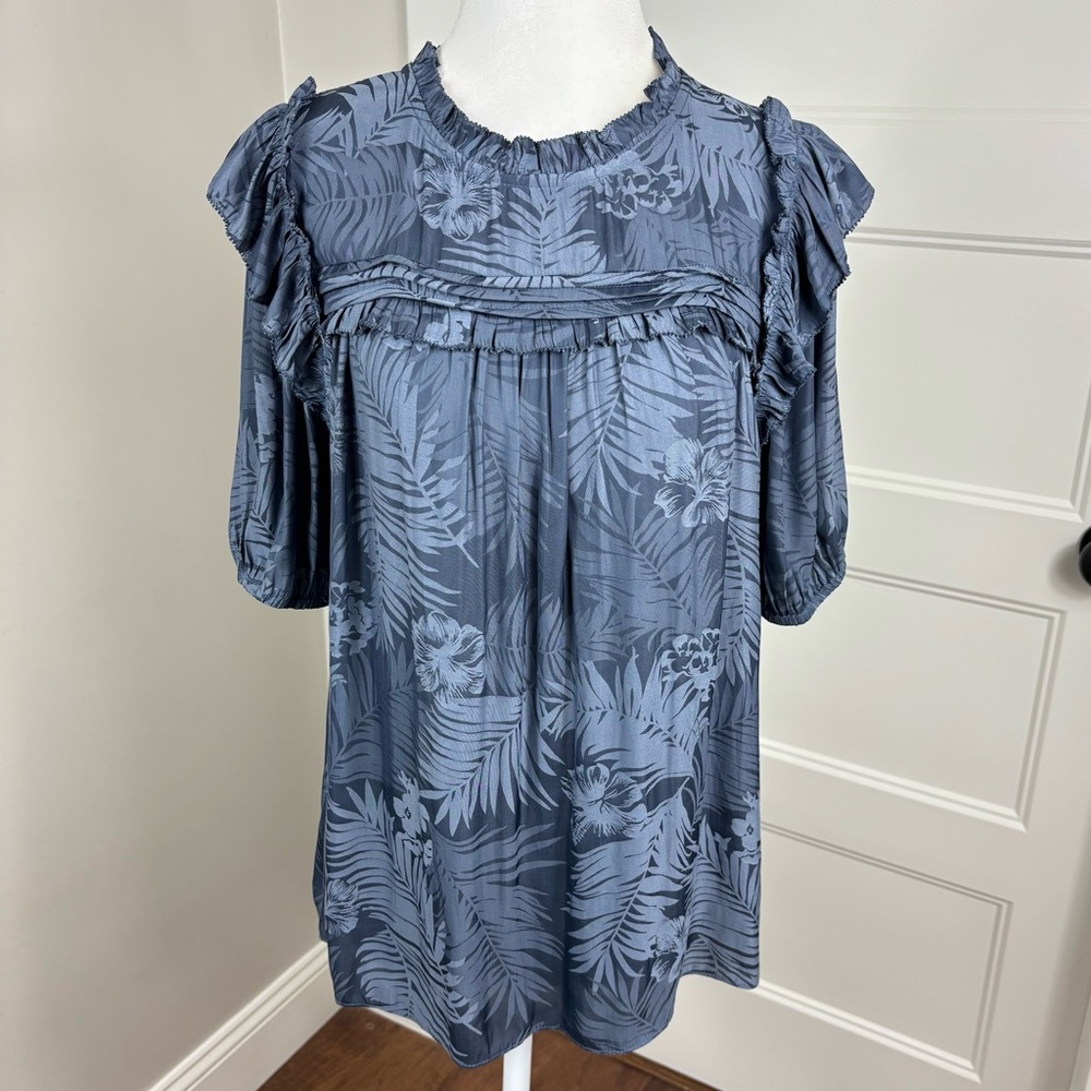 Current Air‎ Tropical Print Blouse M